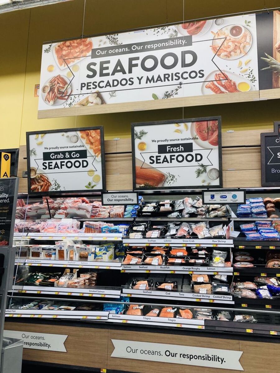 Seafood Section in Walmart, Diamond Bar, California