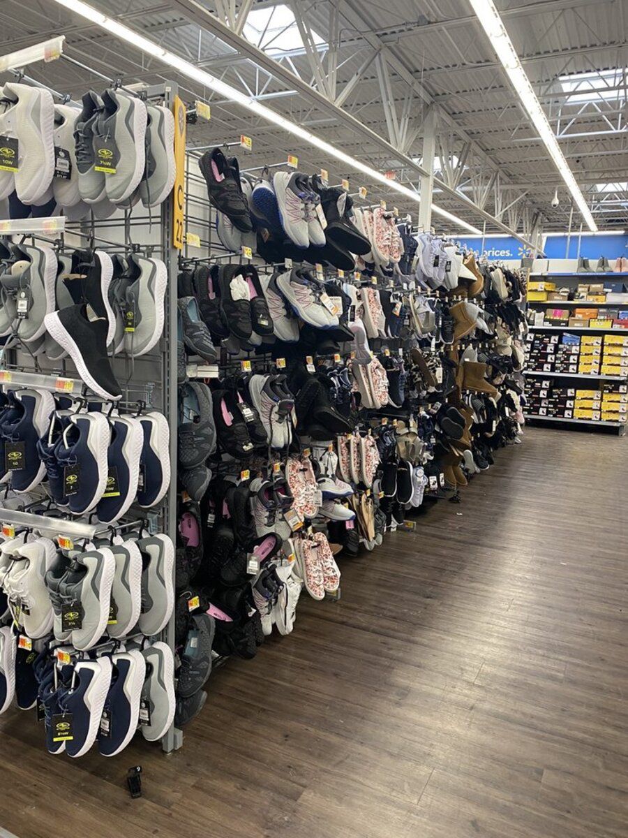 Shoe Section of a Walmart Supercenter, Kearny, New Jersey