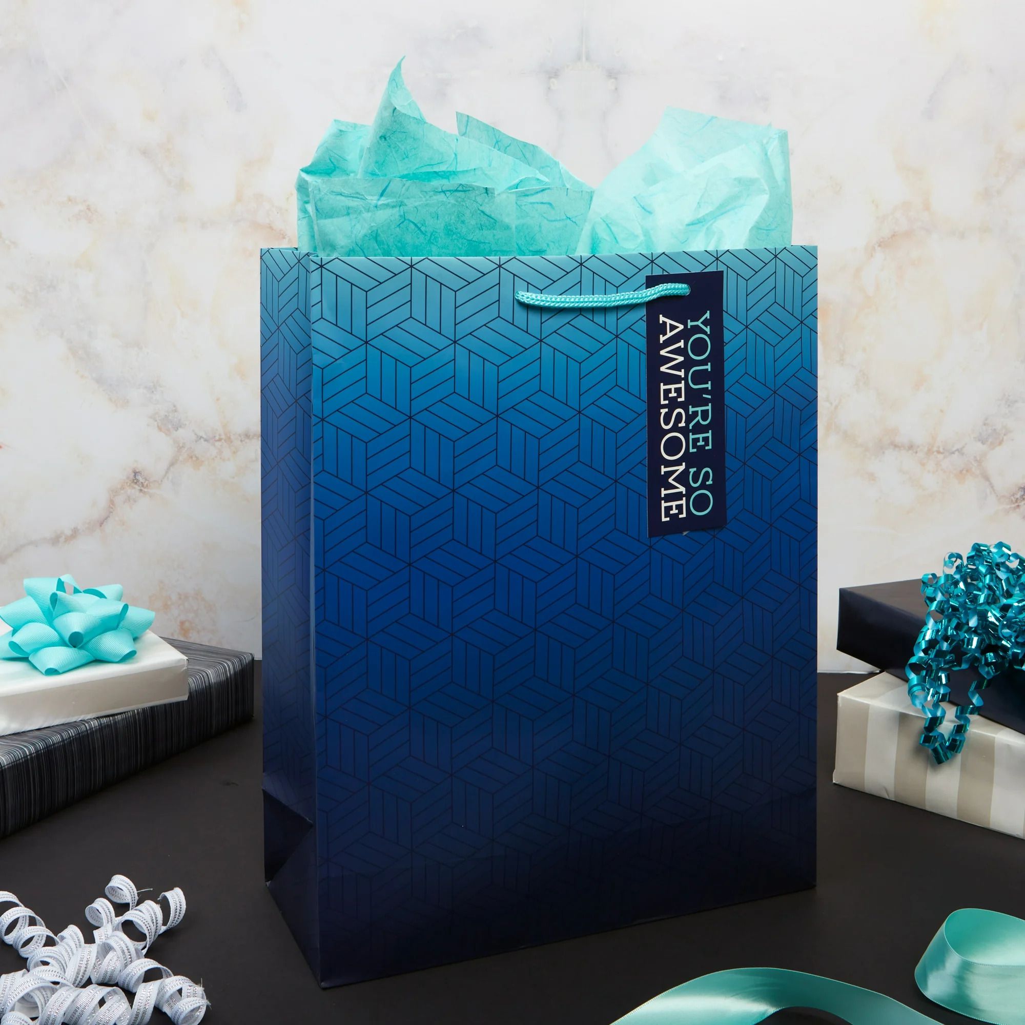 Way to Celebrate Gift Bag, All Occasion, Blue
