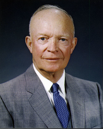 A portrait of president Eisenhower