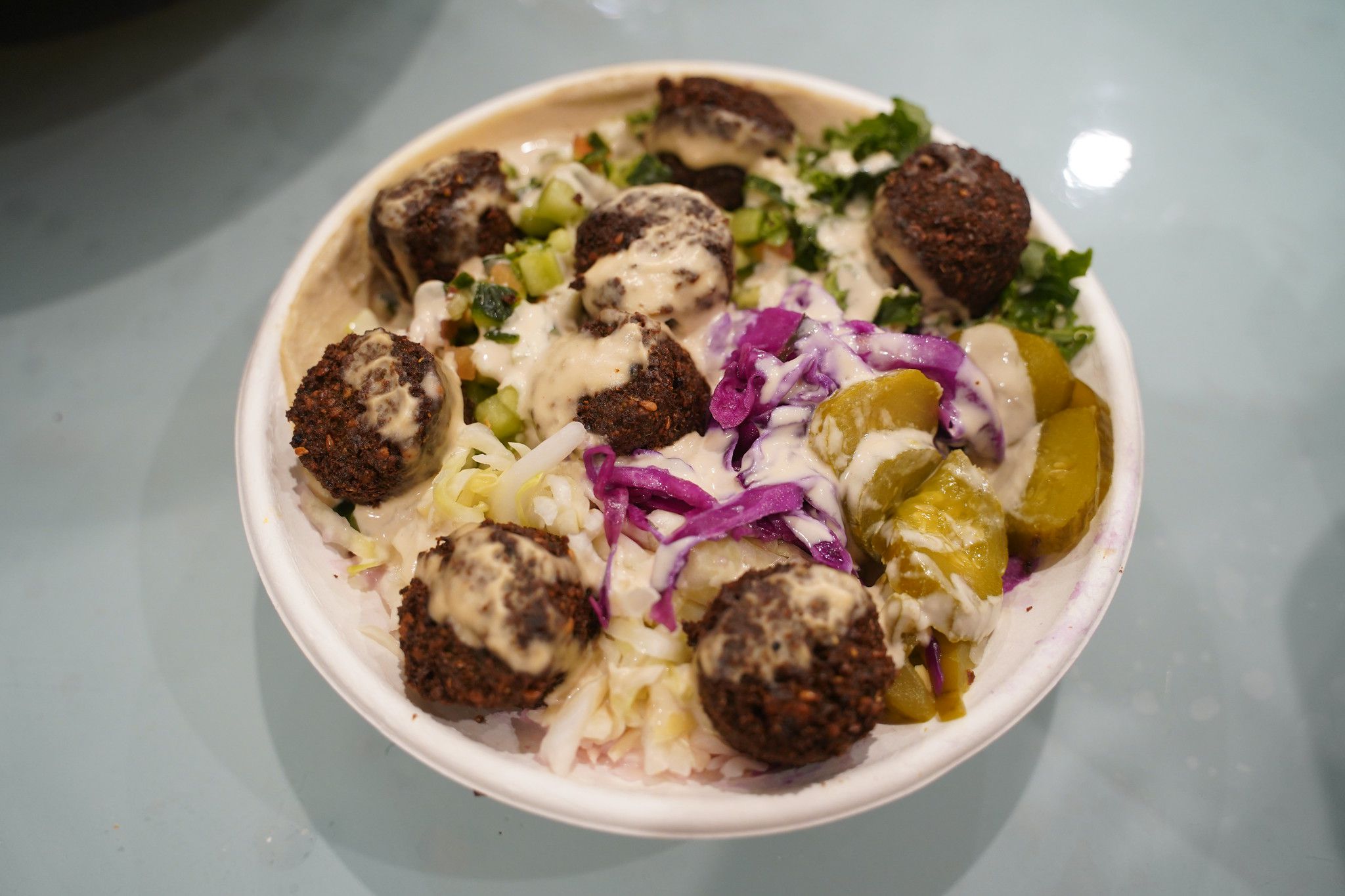 Falafel salad bowl