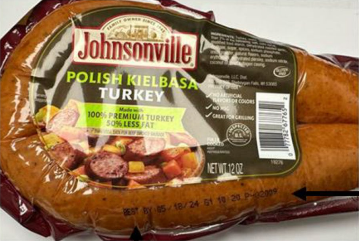 Johnsonville turkey polish kielbasa recall package