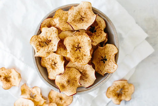 Air Fryed Cinnamon Apple Chips