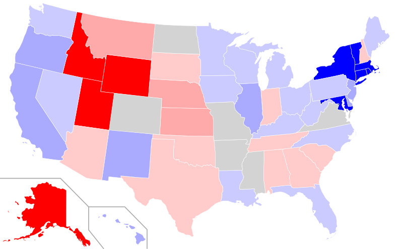 A photo of democratic vs. republican states