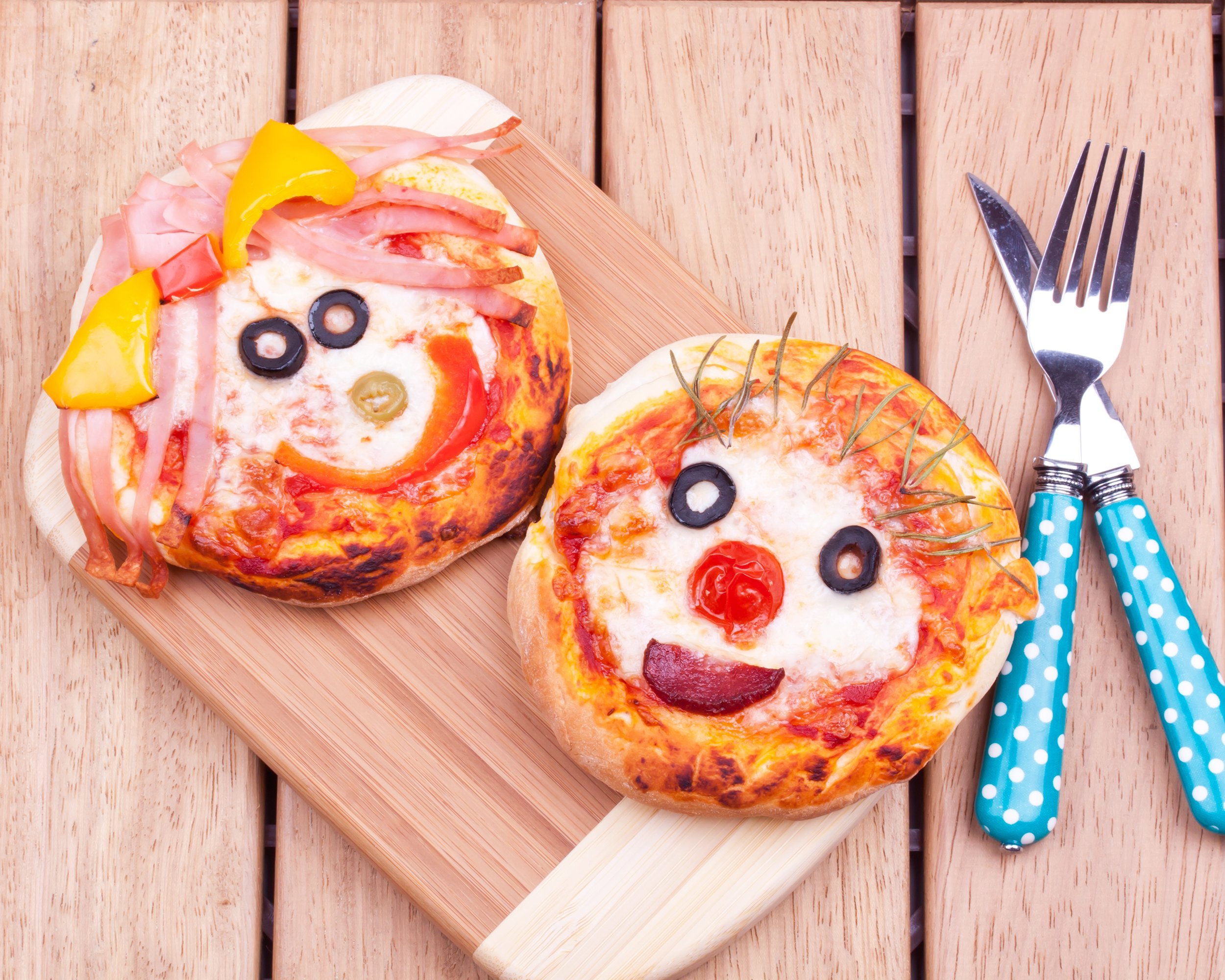 Mini Pizza Faces