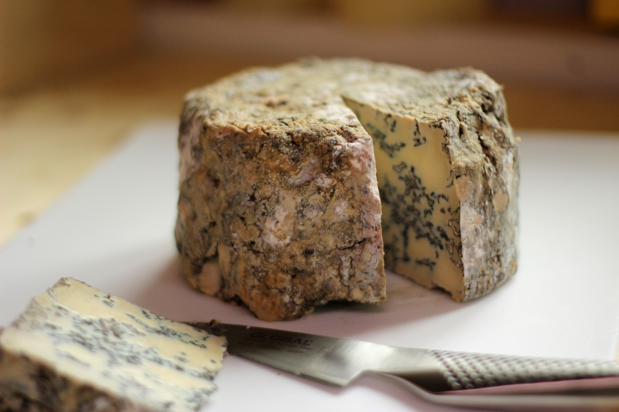 Homemade Stilton Blue Cheese in the U.K.