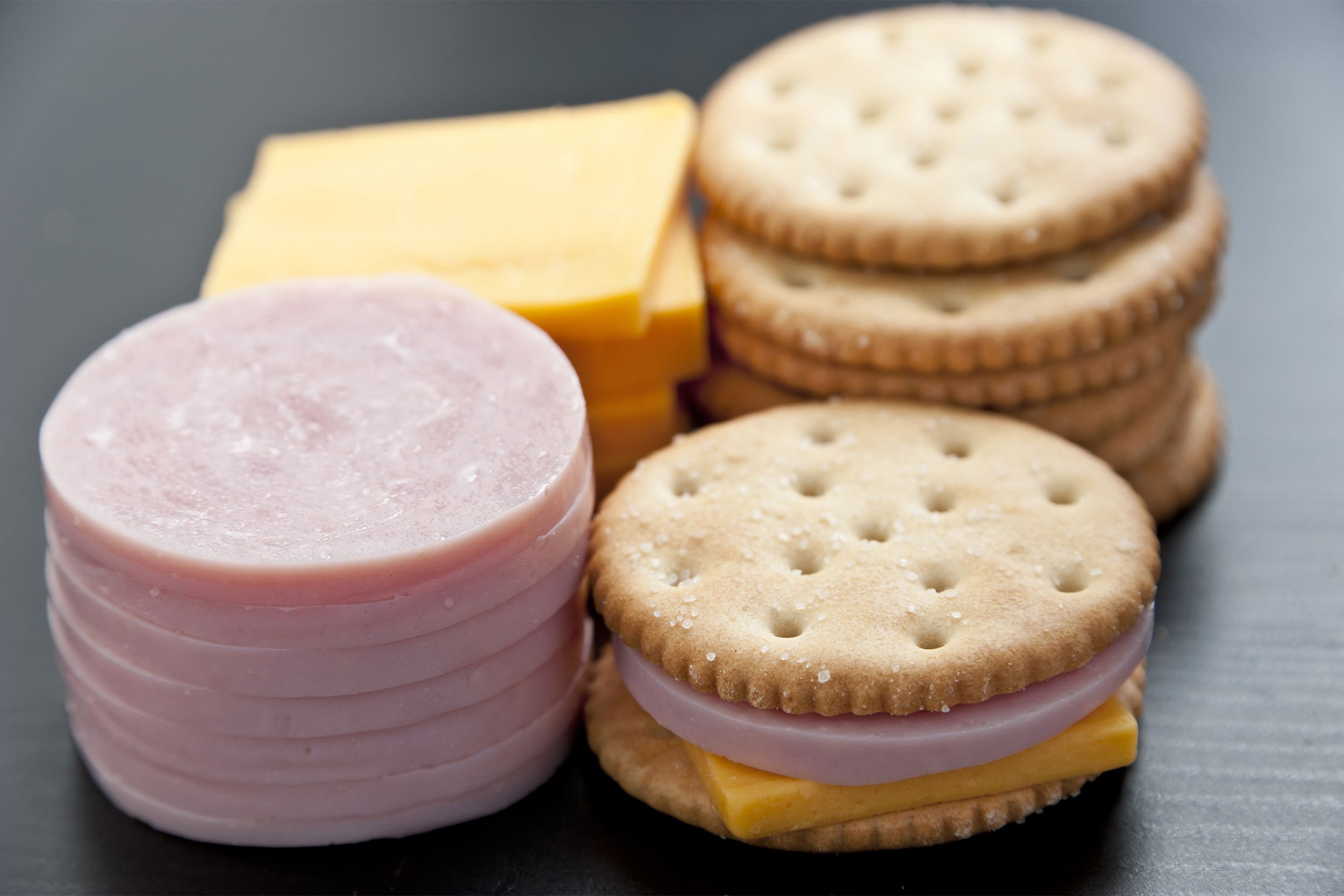 Lunchable crackers, meat, and cheese