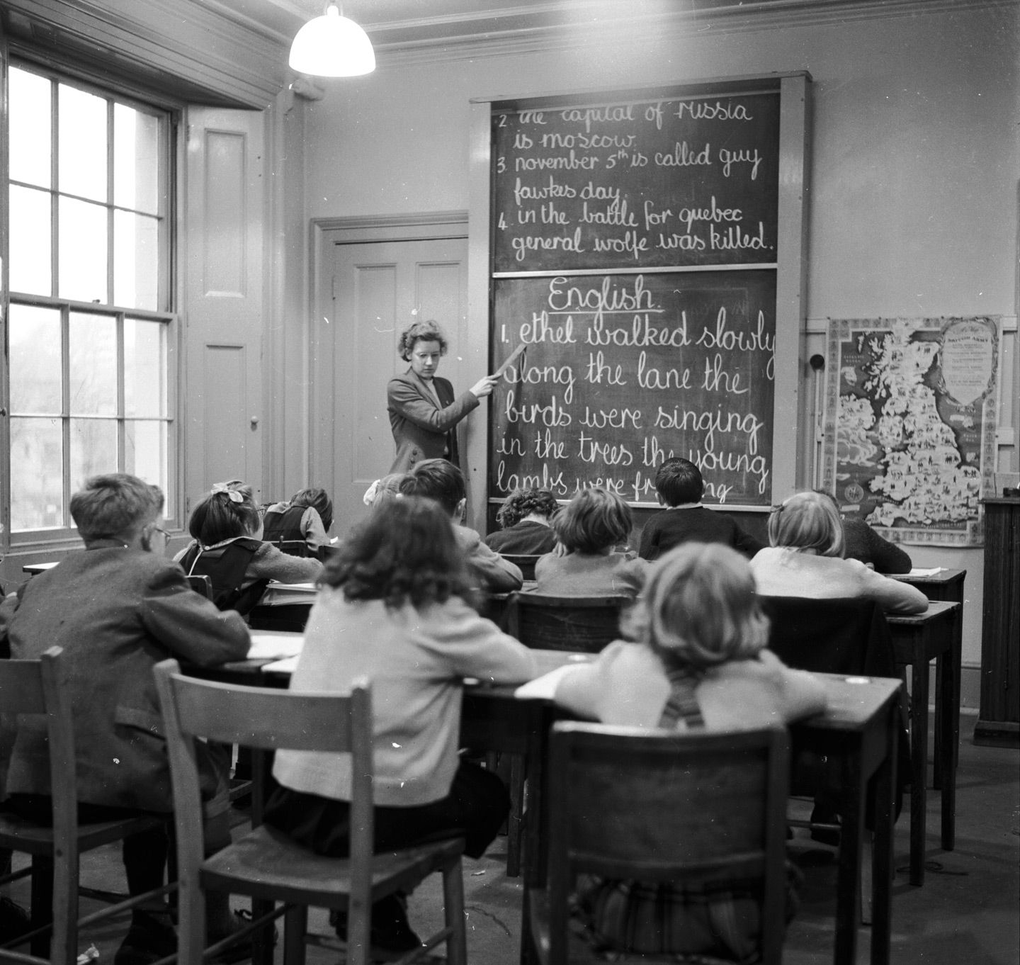 English class in the 1950s