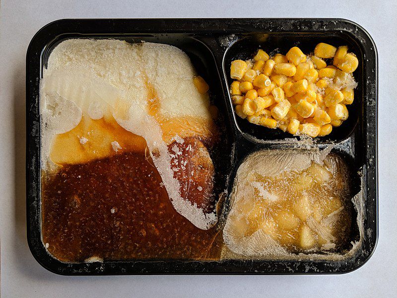 Frozen dinner tray