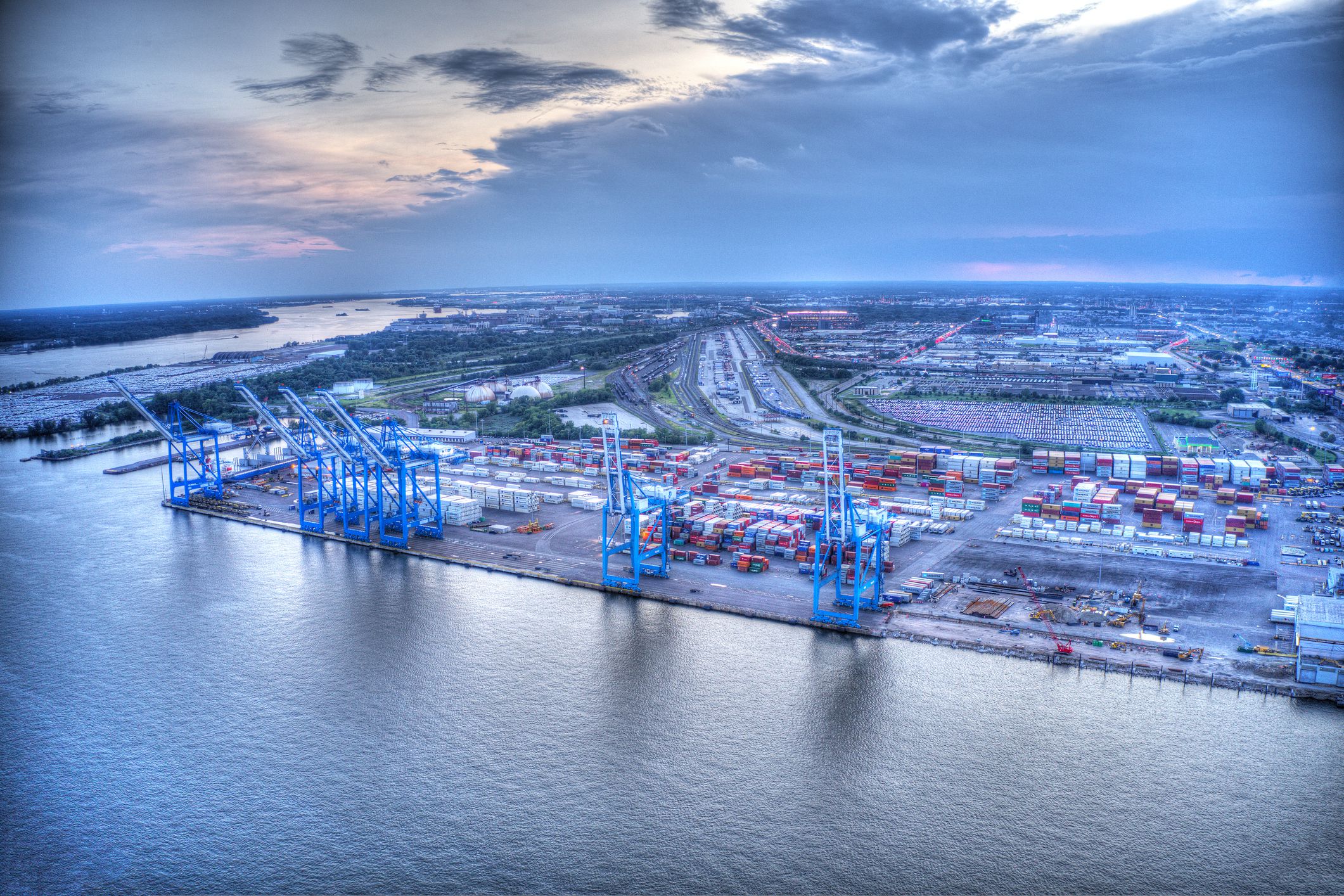 Aerial View of Port of Philadelphia