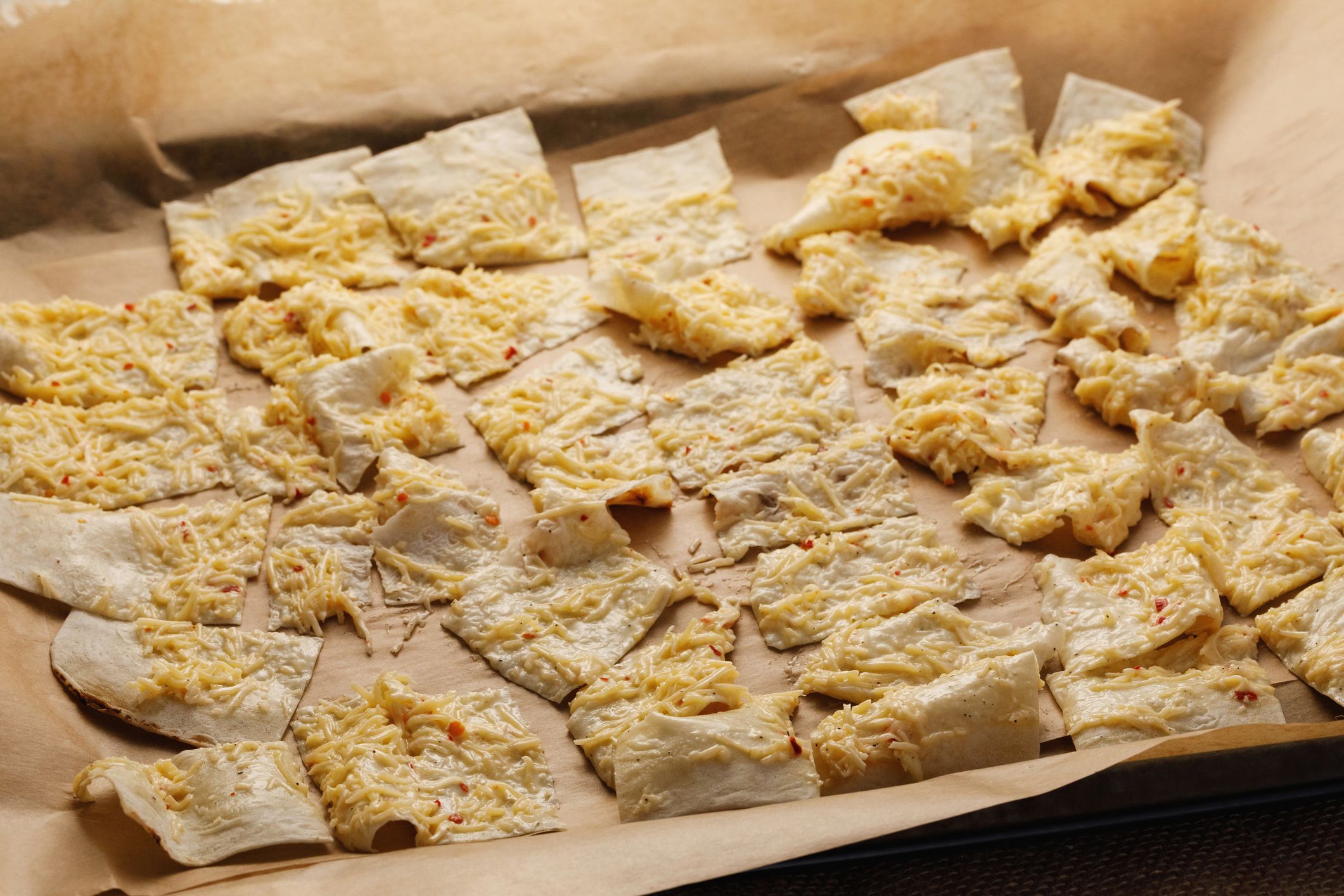 A Step by Step Collage of Making Armenian pita bread, eggs, cheese, spices, sour cream. healthy snack chips. step twelve.