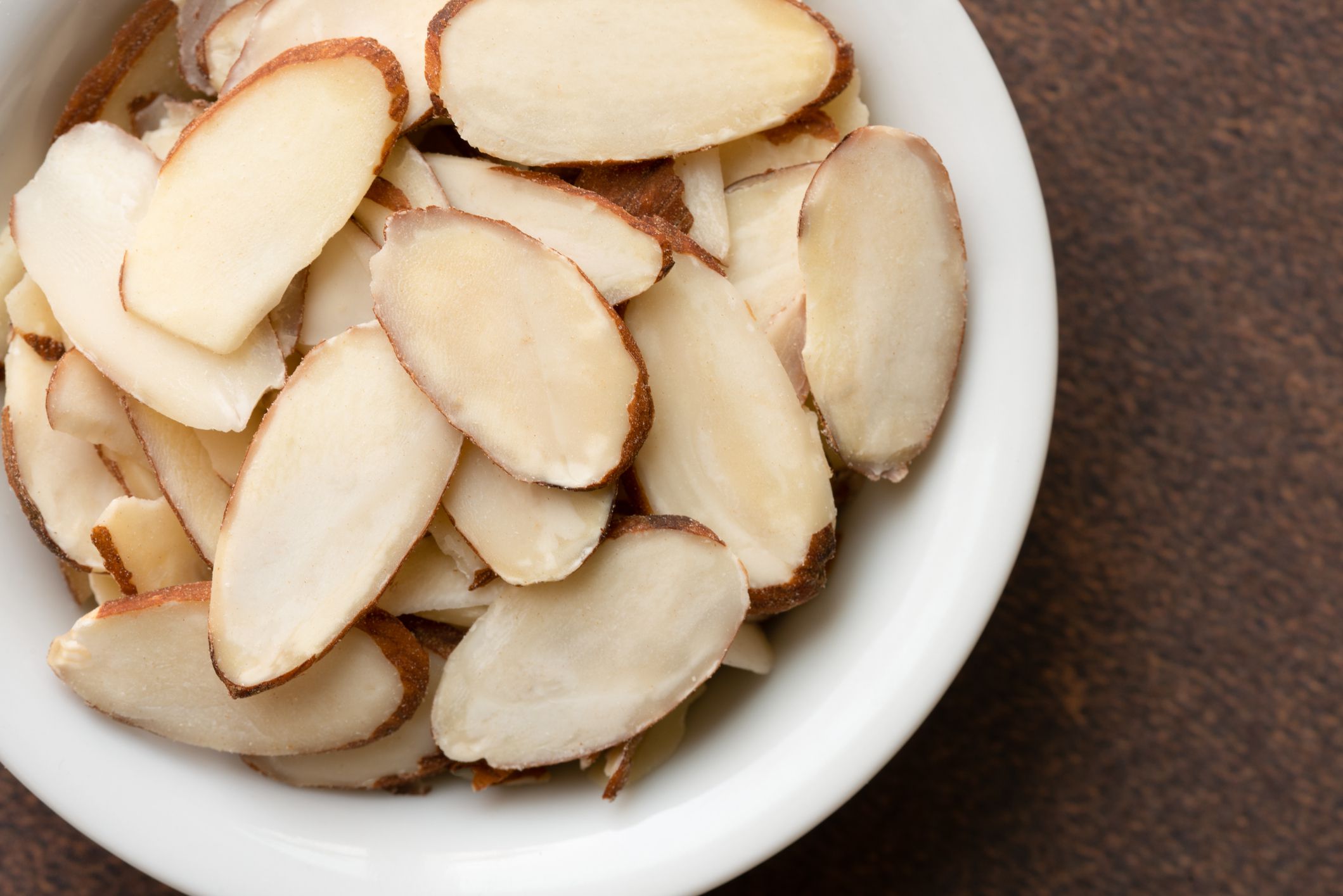 Slivered Almonds in a Bowl