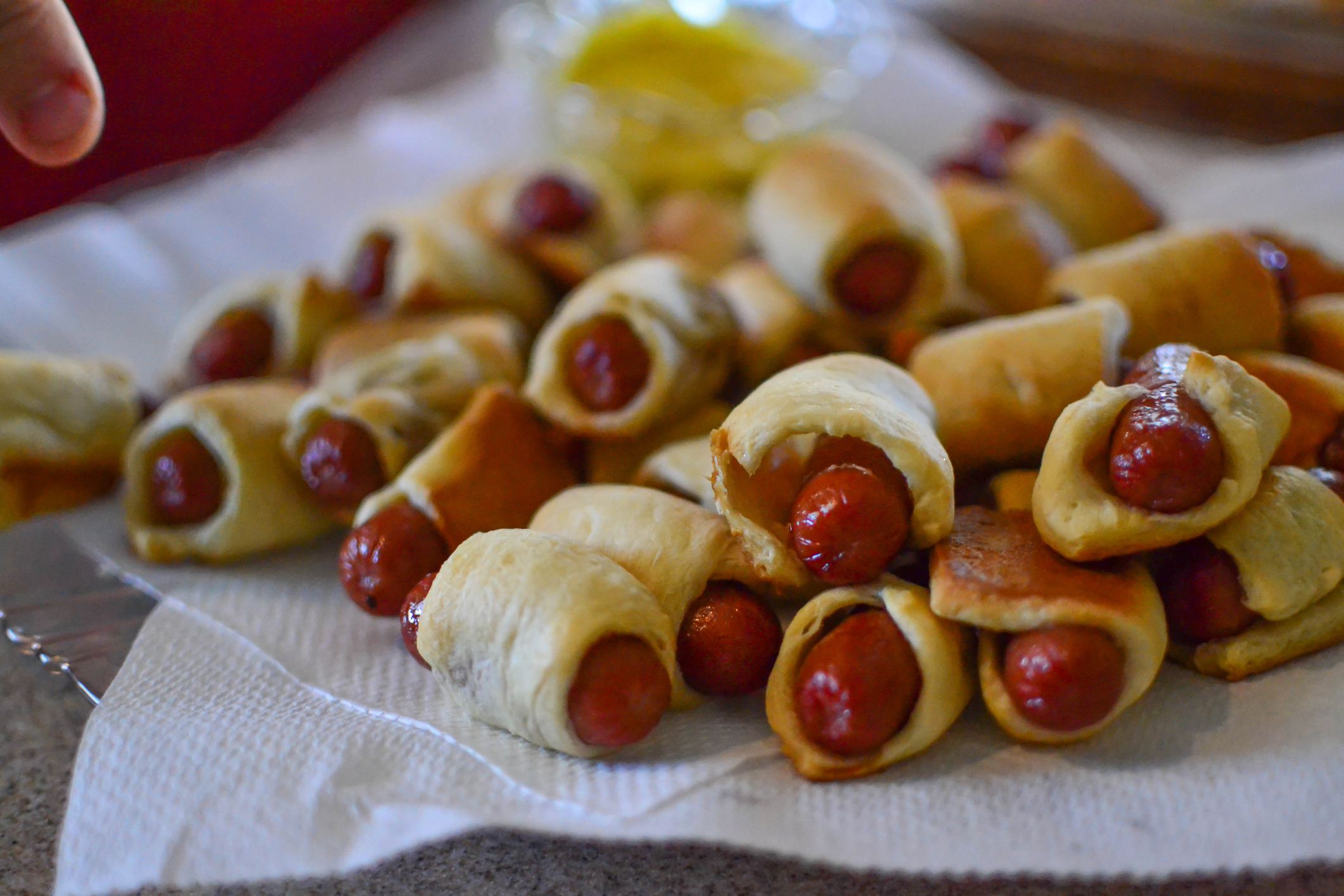 Platter of pigs in blanket