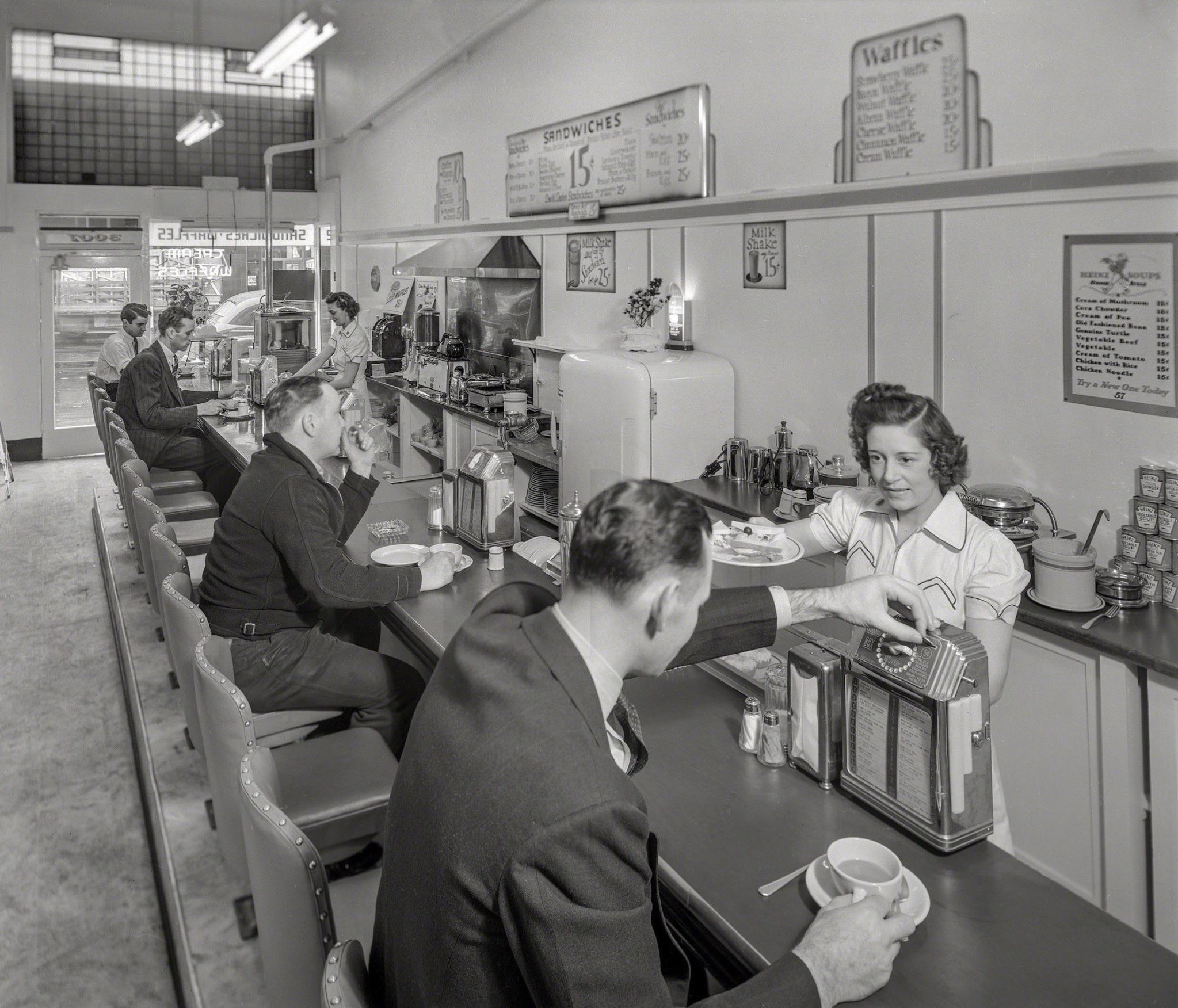 Jack's sandwich shop vintage diner photo 1941