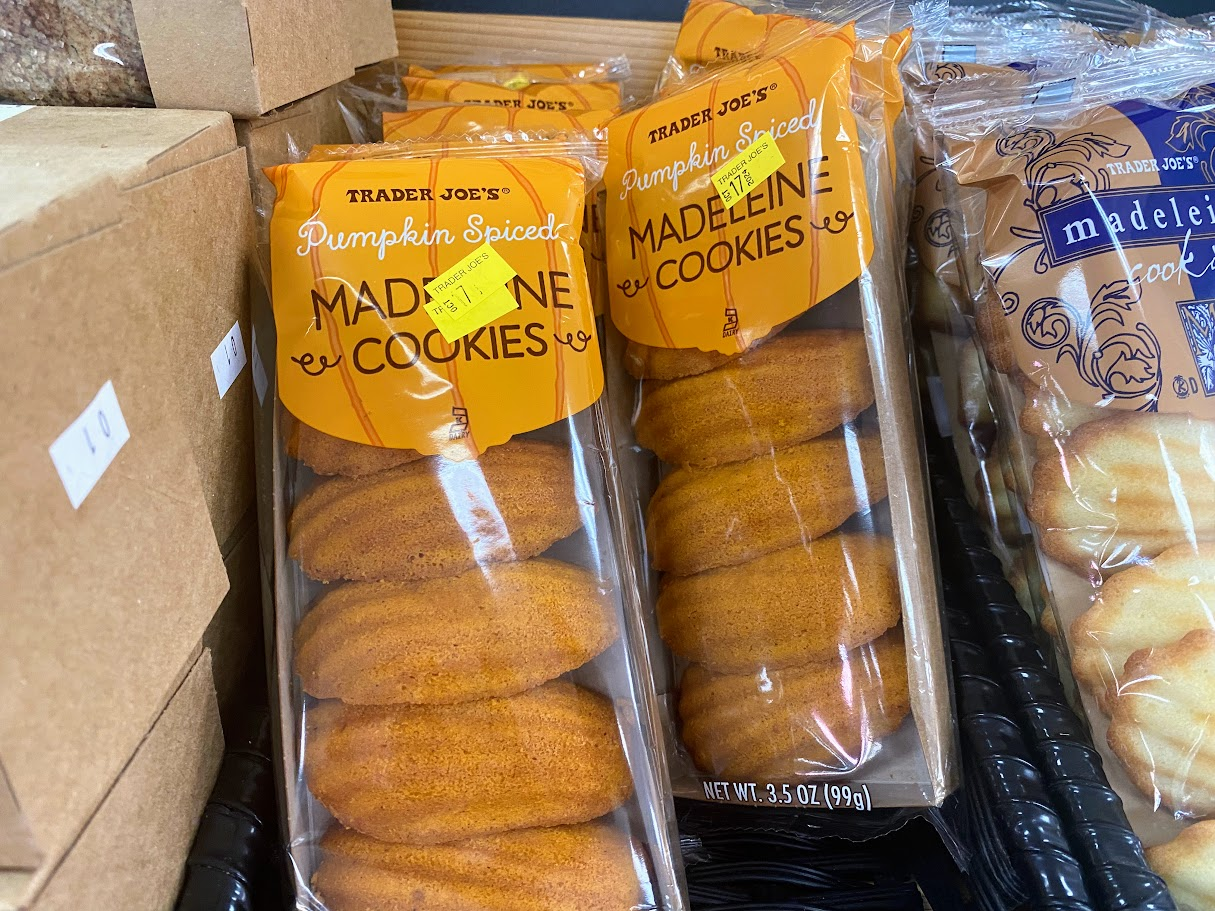 Trader joe's pumpkin spiced madeline cookies