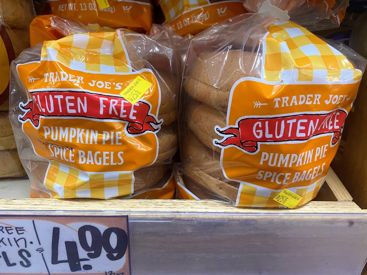 trader joes gluten free pumpkin spice bagels