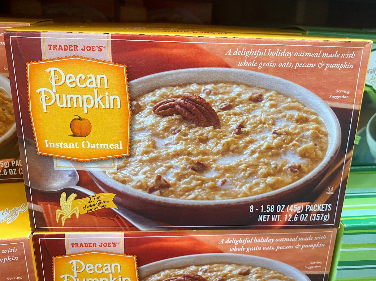 trader joe's pecan pumpkin instant oatmeal
