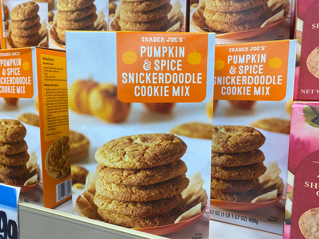 trader joe's pumpkin and spice snickerdoodle cookie mix