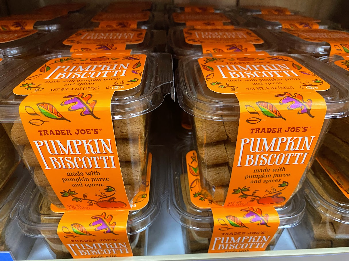 trader joe's pumpkin biscotti