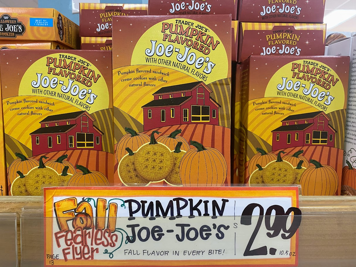 trader joe's pumpkin flavored joe-joe's