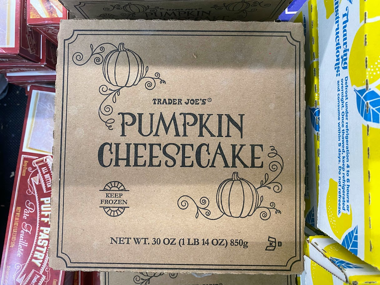 trader joe's pumpkin cheesecake