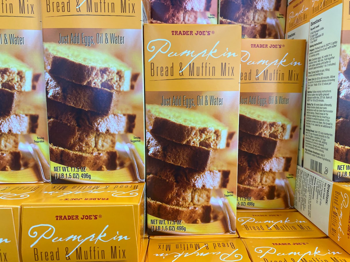 trader joe's pumpkin bread and muffin mix