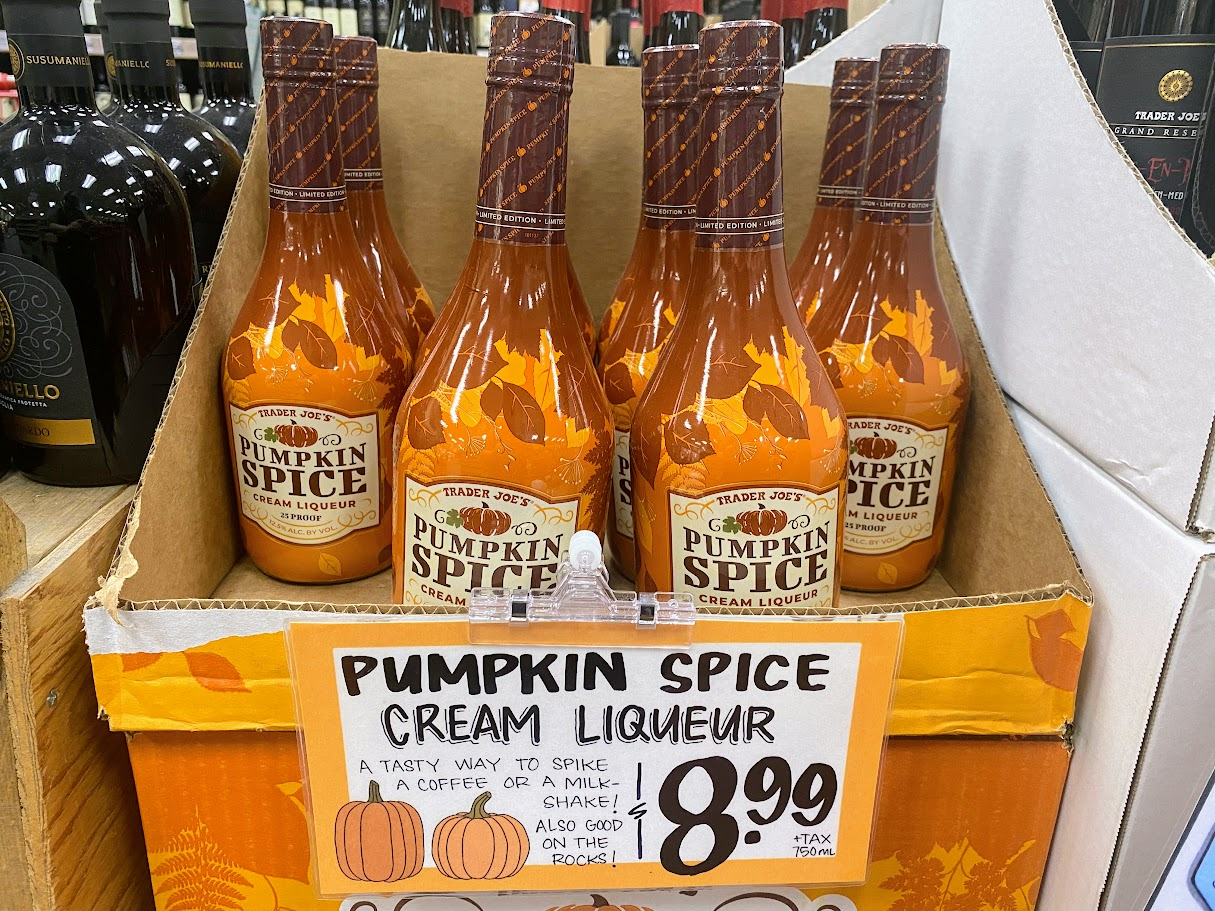 trader joe's pumpkin spice cream liqueur