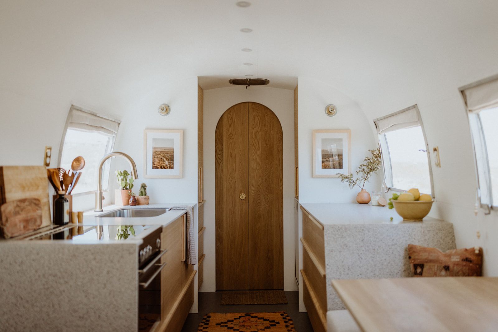 interior of a remodeled Airstream