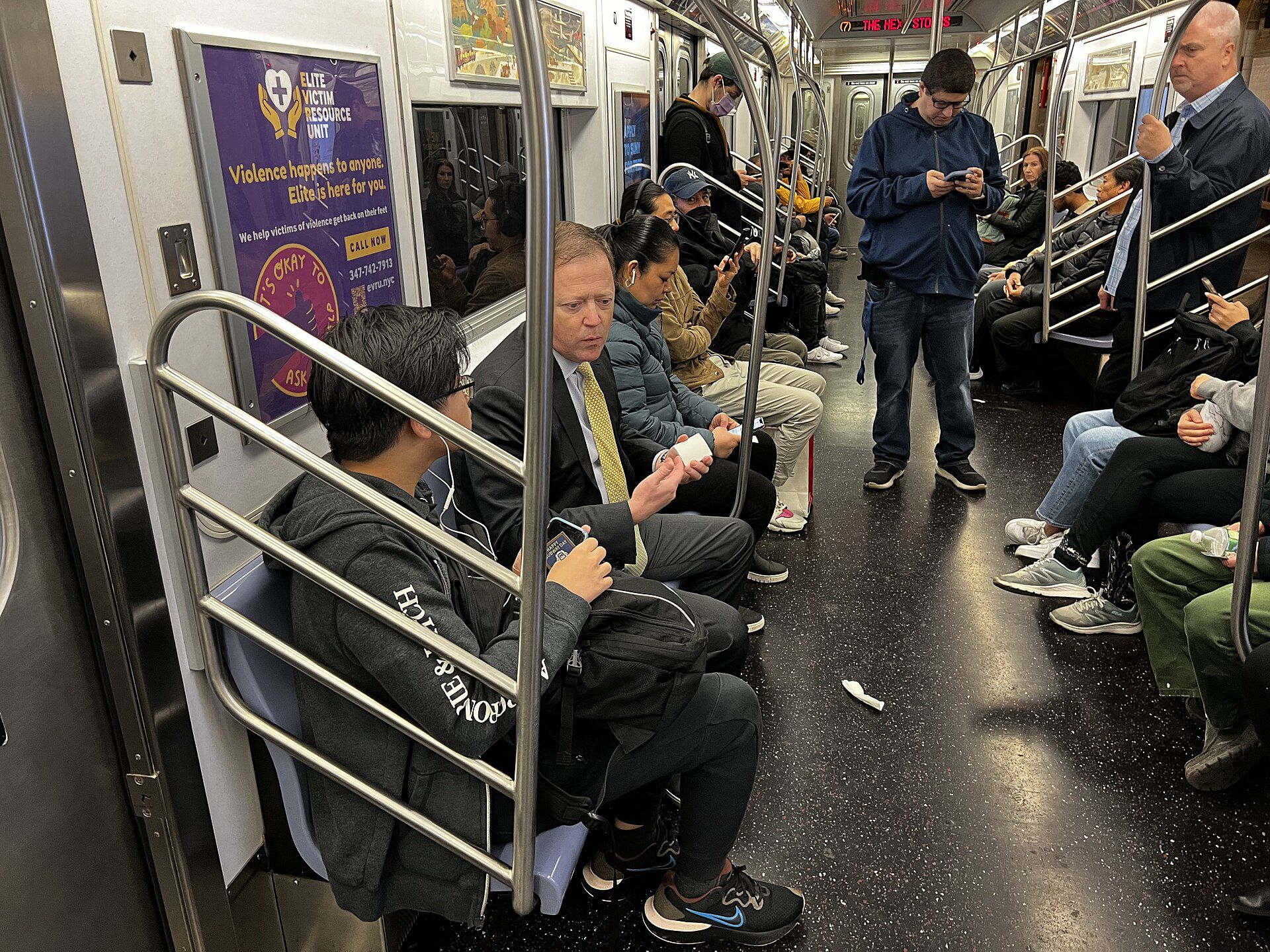 Talking in the subway