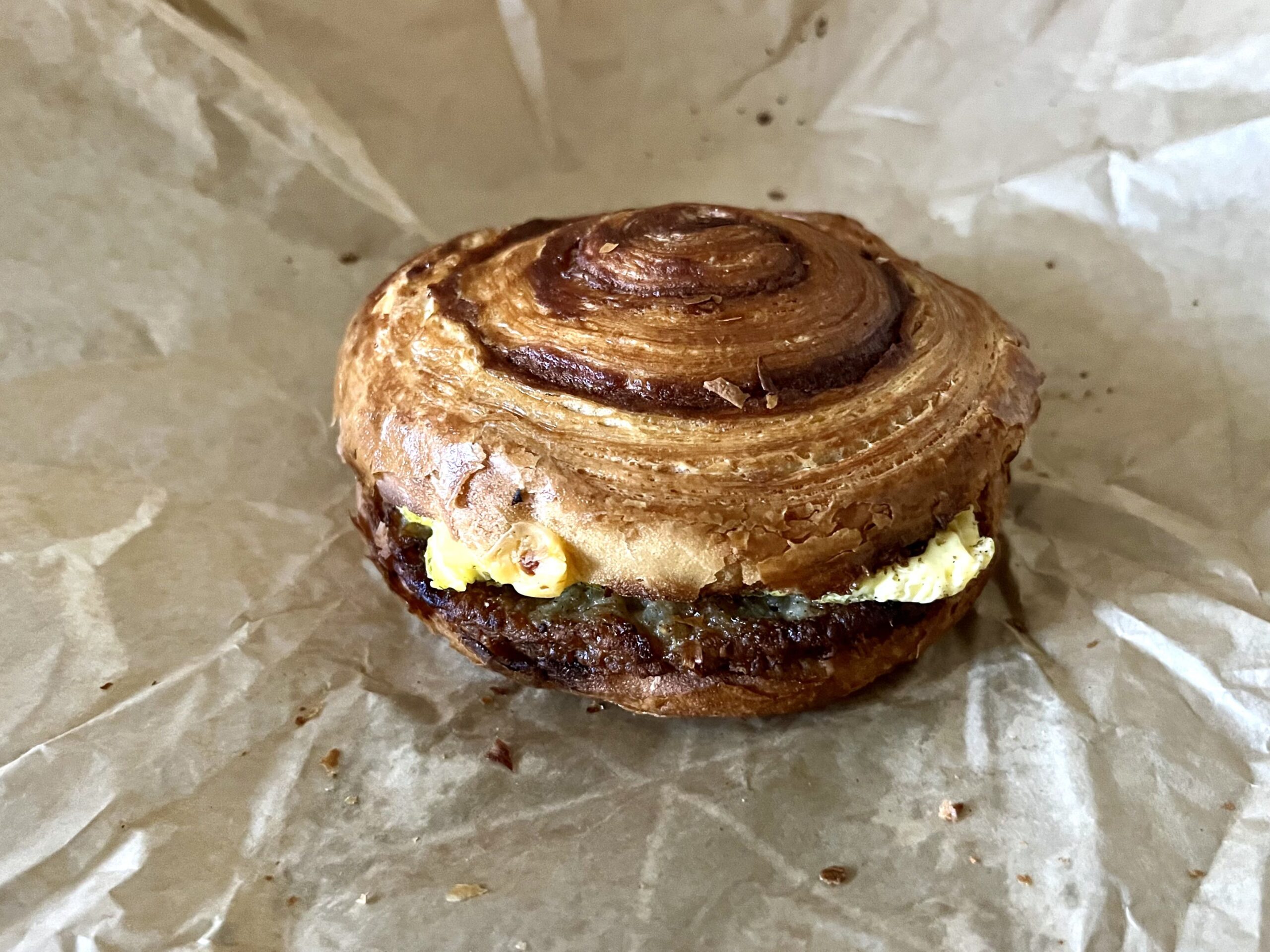 Sausage CinnaScramble Sandwich from Panera