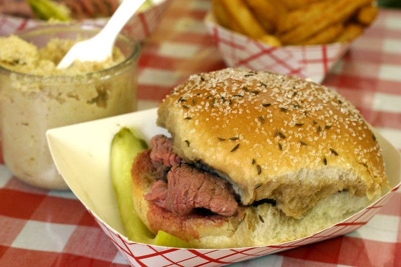 Beef on Weck - sandwich and horseradish