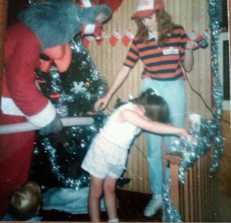 It was always Christmas in July at Chuck E Cheese on my birthday. I’m pretty sure he wouldn’t be allowed to spank a kid with his tail today. Oh the 80s...