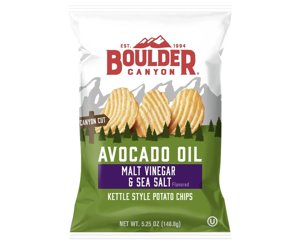 Boulder Canyon Potato Chips, Avocado Oil, Malt Vinegar & Sea Salt