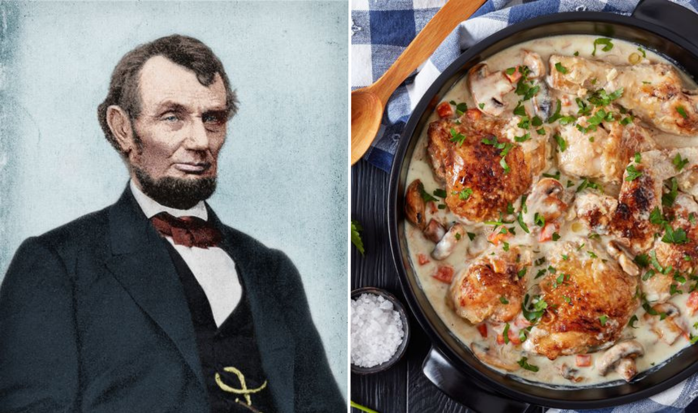 Lincoln favorite food, chicken fricassee