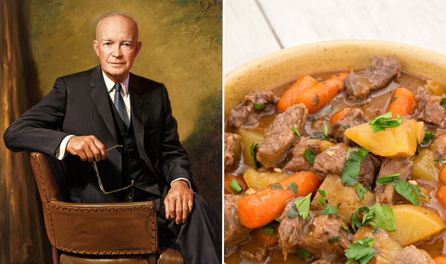 Dwight D. Eisenhower favorite food, beef stew