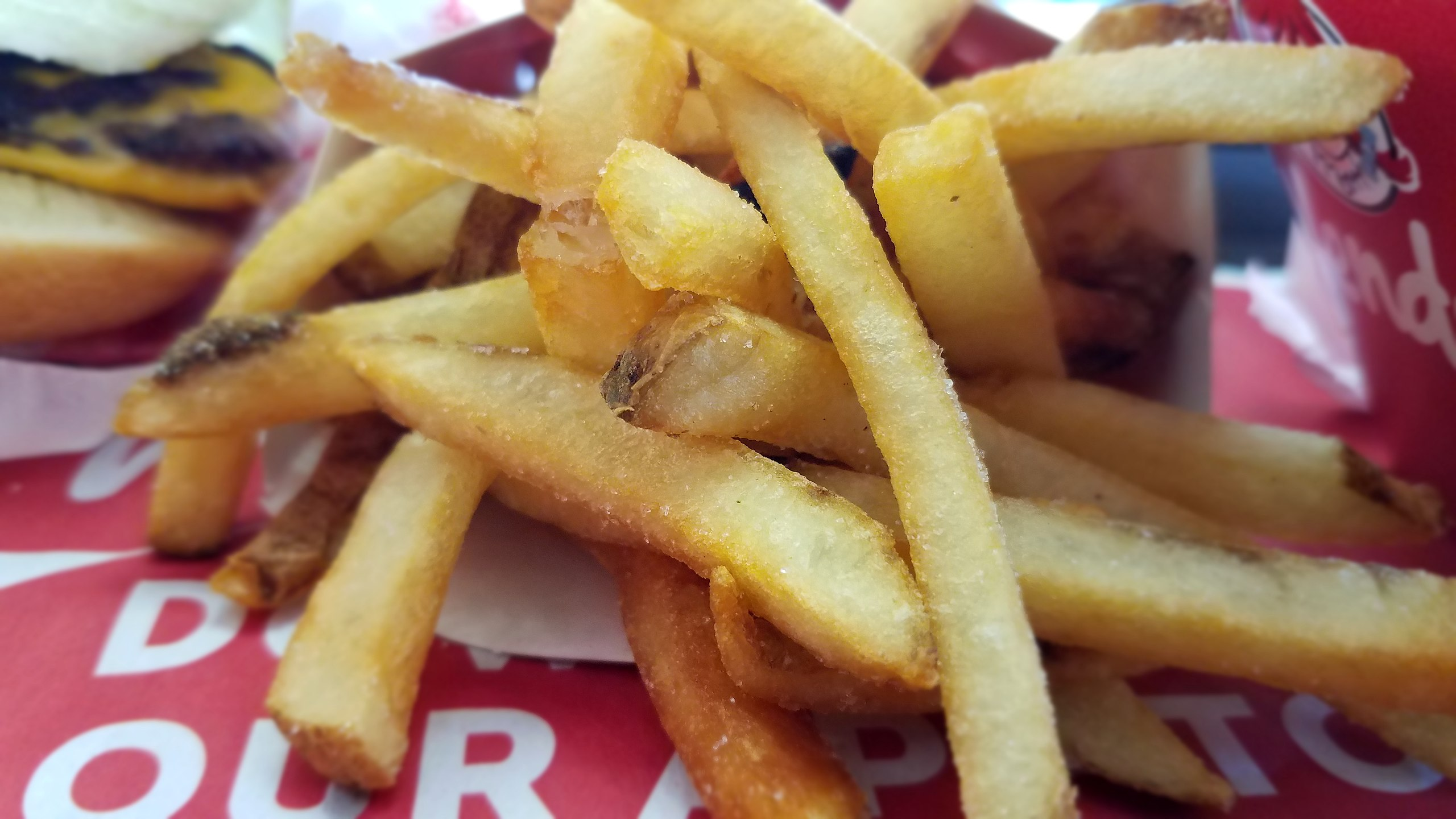 Closeup of Wendy’s Fries on Serving Paper