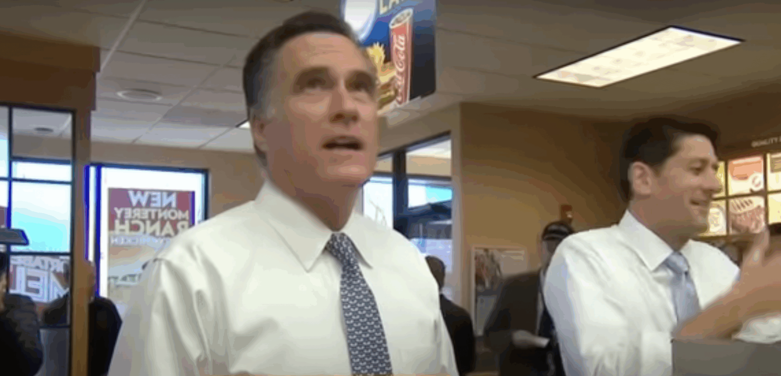 Mitt Romney at Wendy's