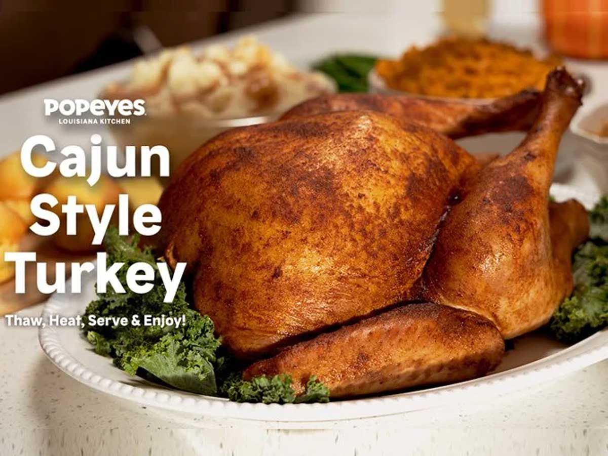 Popeyes Cajun Turkey - Thaw Heat and Serve