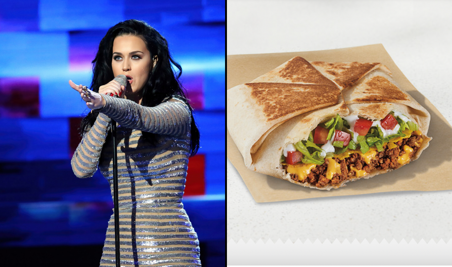 Katy Perry and a crunchwrap supreme