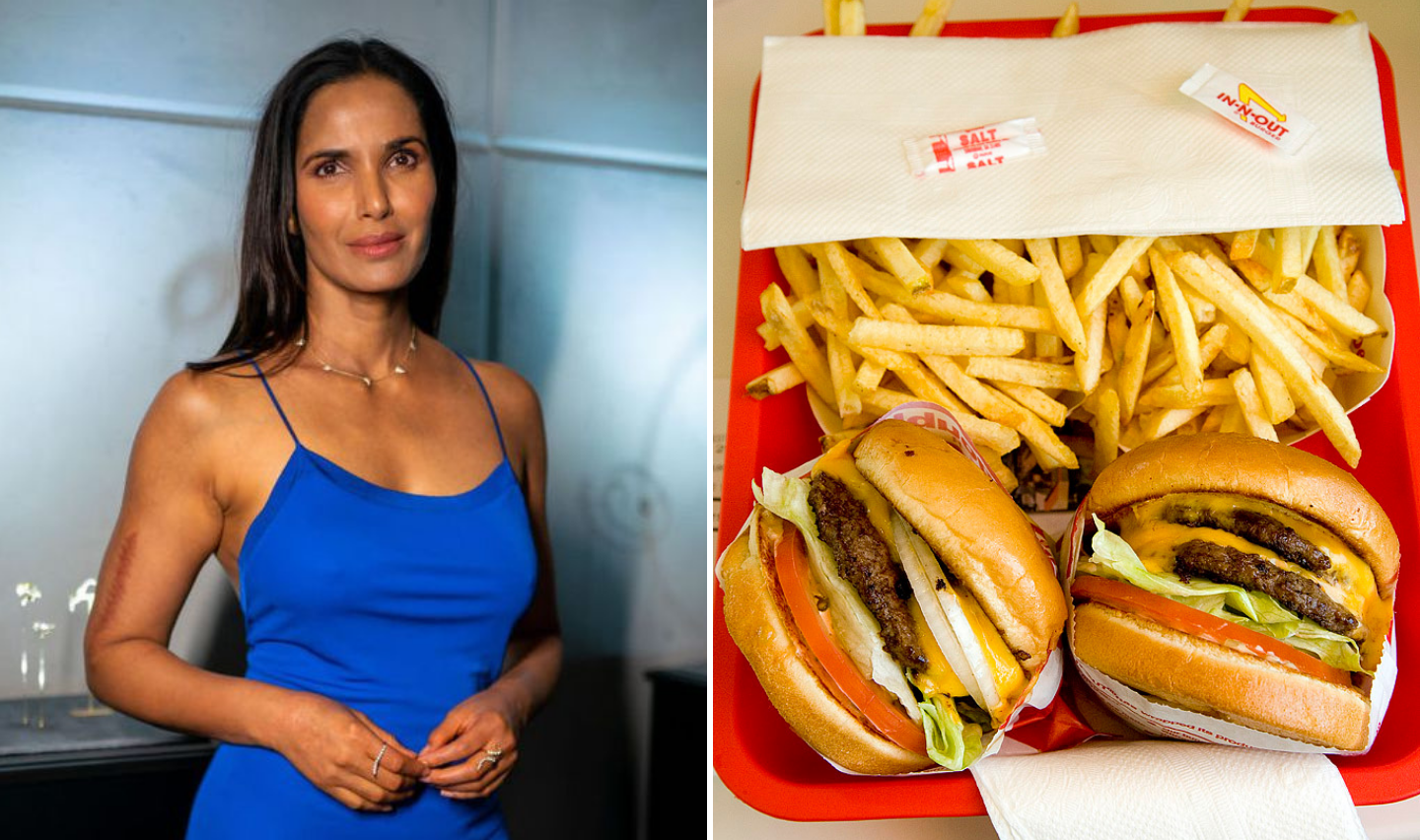 Padma Lakshmi: Cheeseburger and Fries from In-N-Out