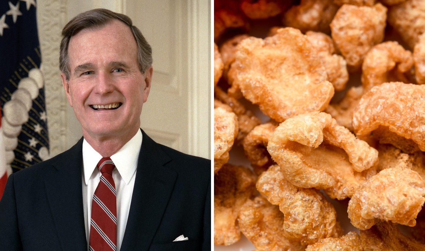 George H. W. Bush favorite foods, fried pork rinds