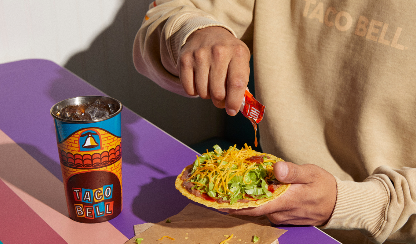 Taco Bell 1960s Tostada decades menu