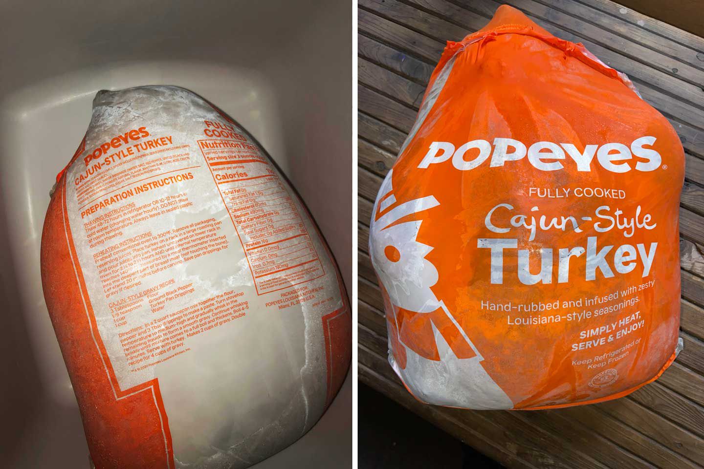 Frozen Popeyes Cajun Turkey