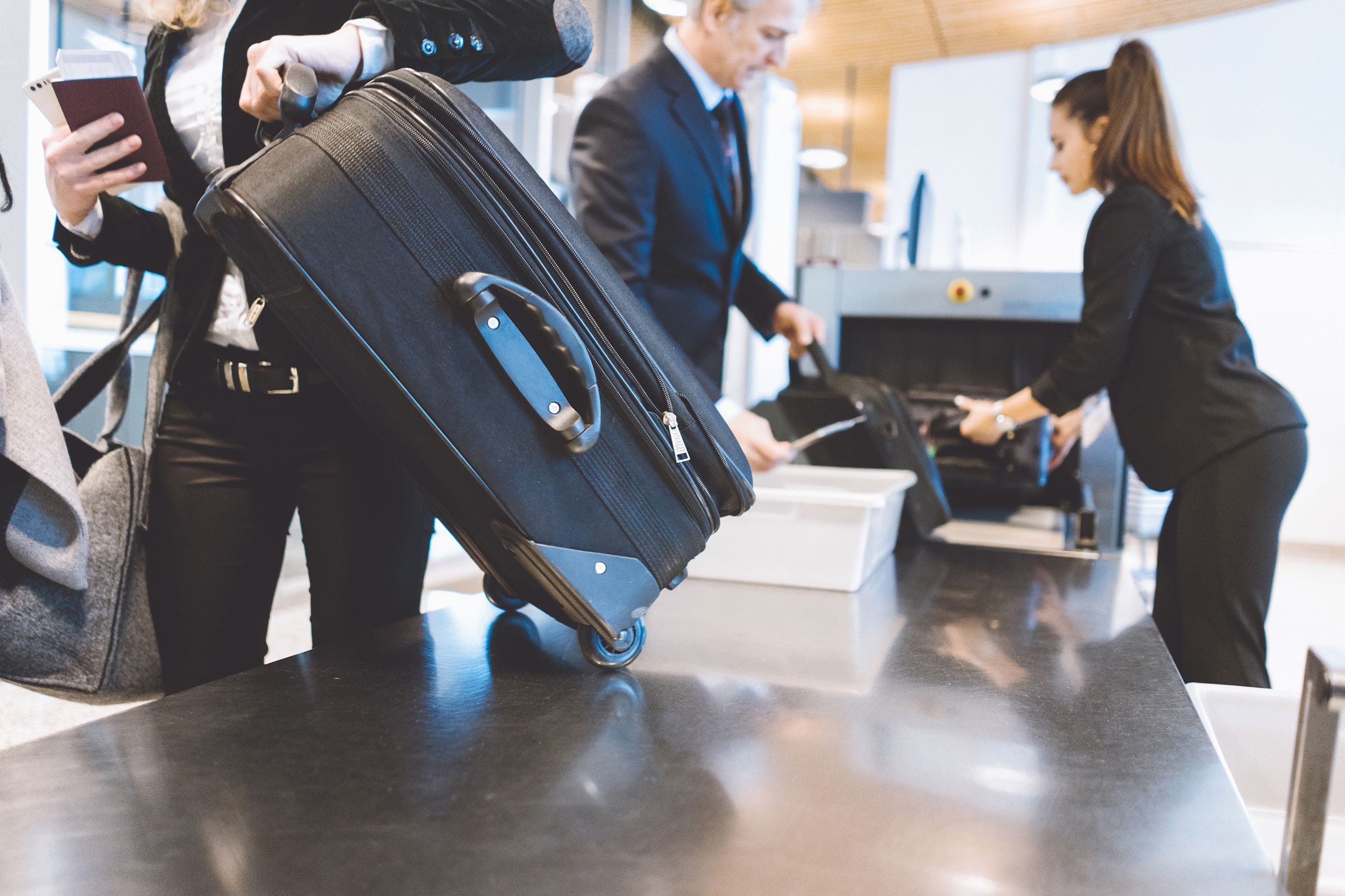 taking carry-on luggage at tsa checkout