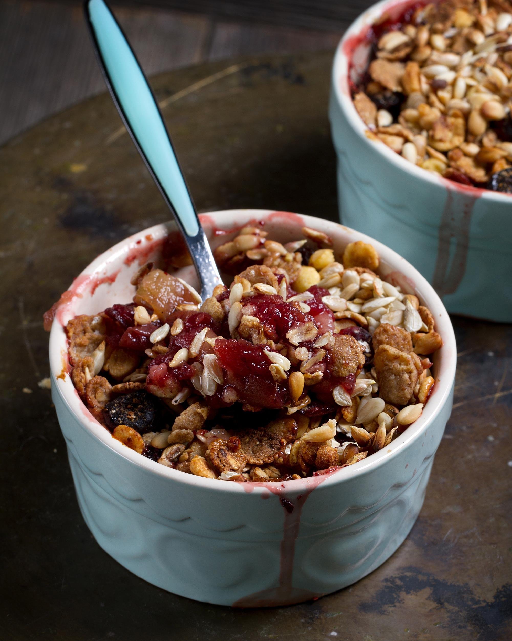 Cranberry Sauce and Apple Crisp