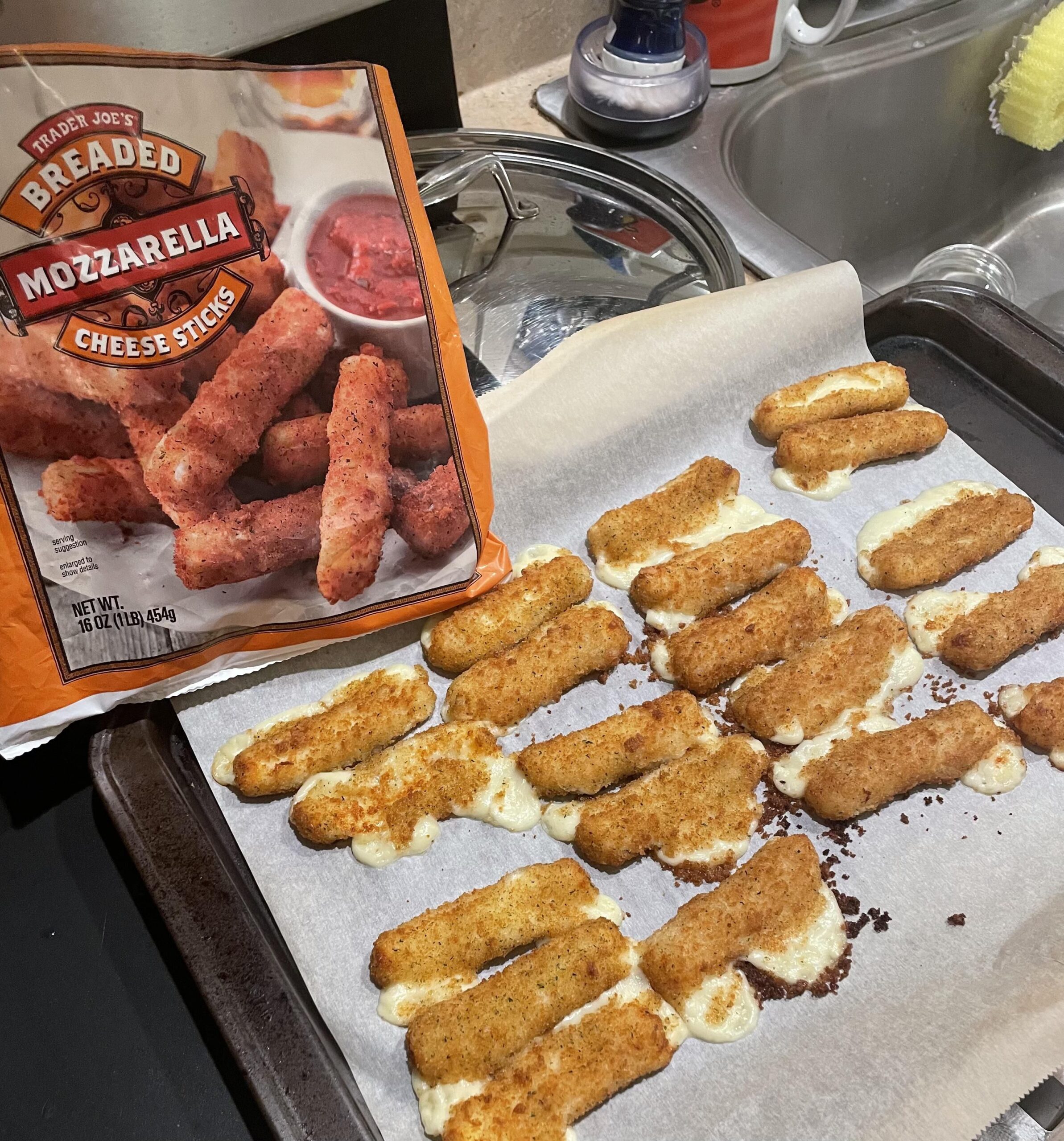 TJ’s Breaded mozzarella cheese sticks