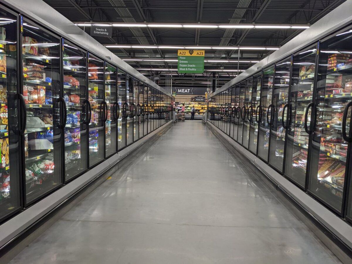 Frozen Food Aisle at a Walmart Neighborhood Market, Surf City, North Carolina