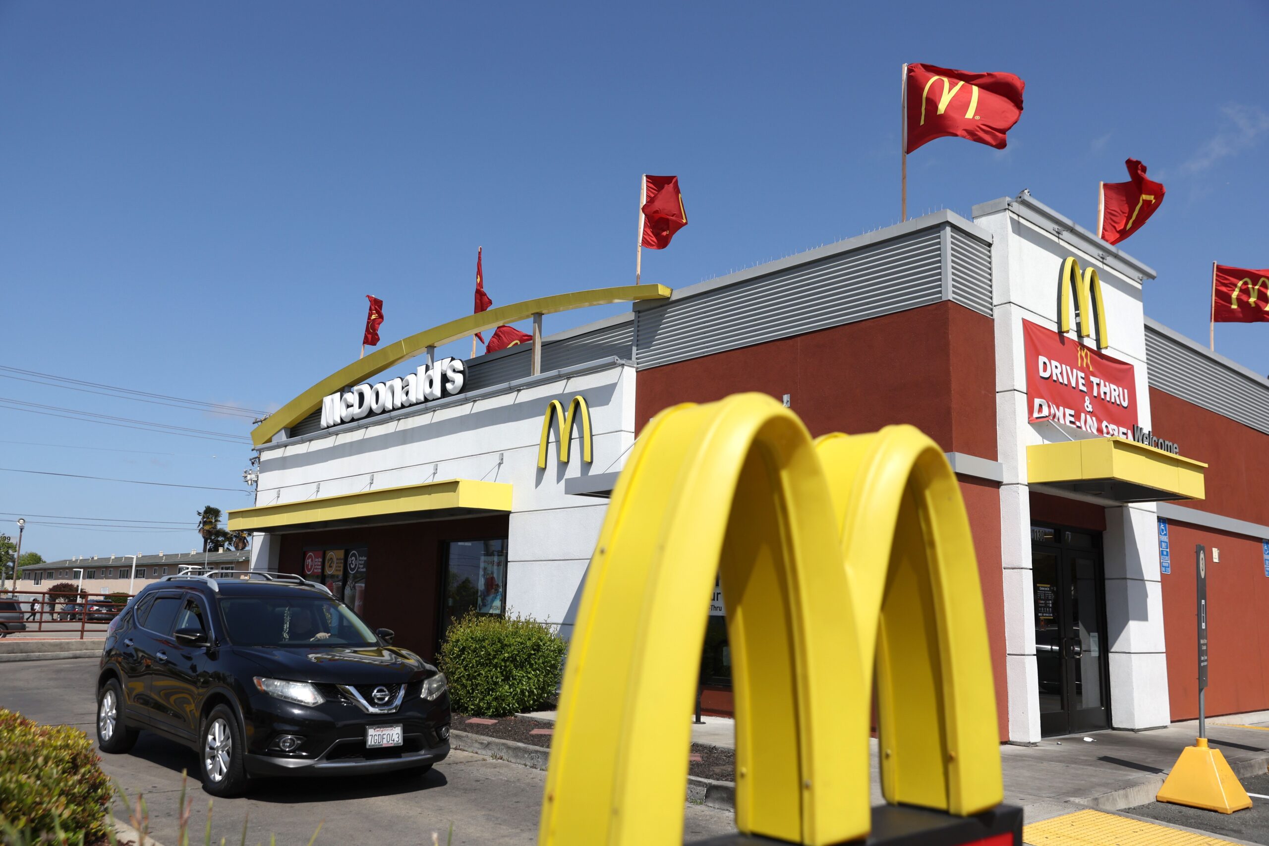 Exterior of McDonald's restaurant