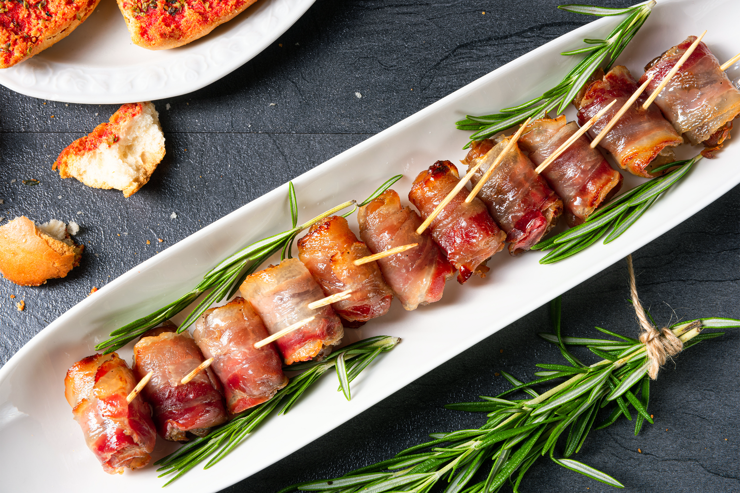 Bacon wrapped dates