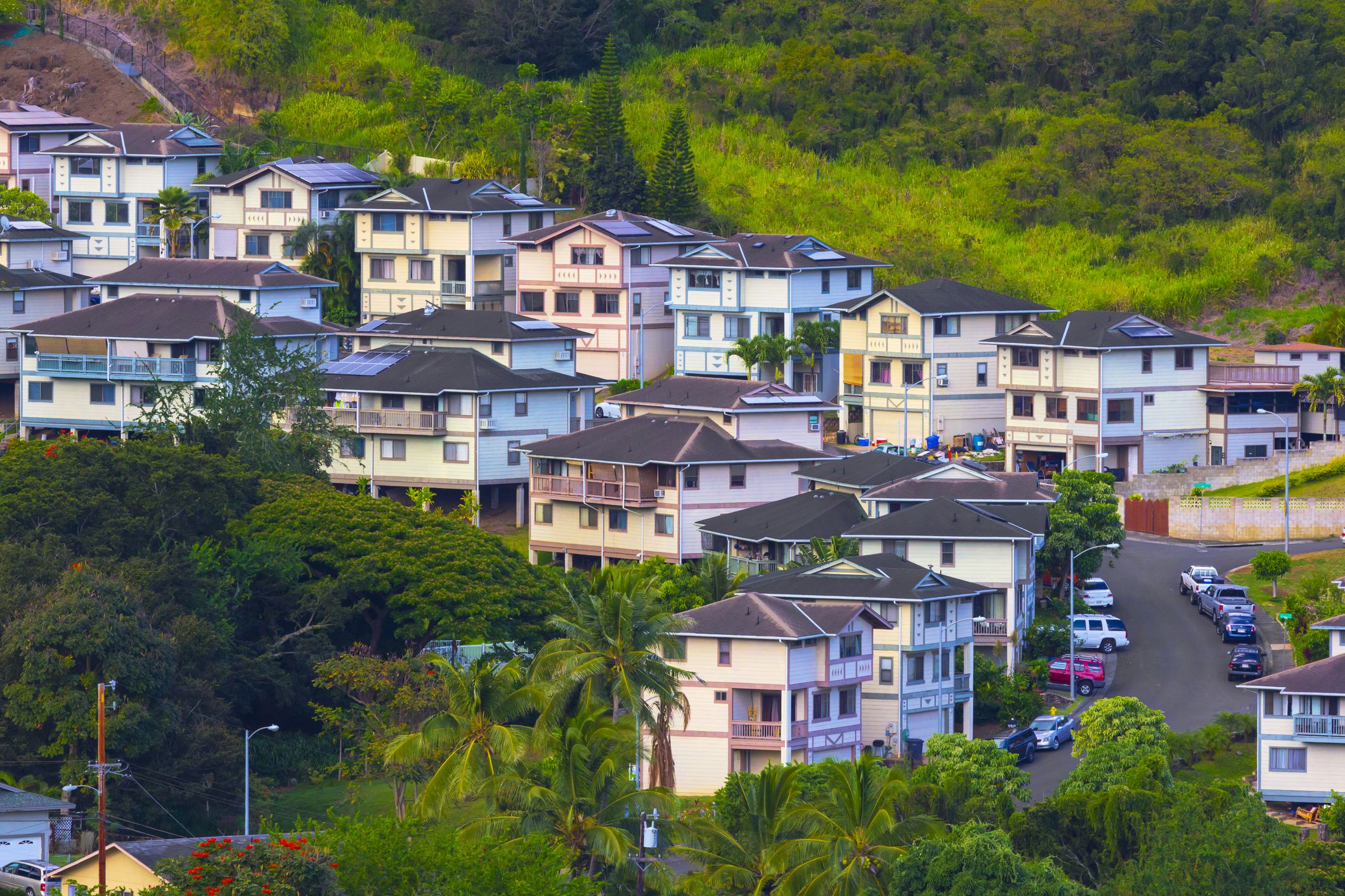 Scenic Honolulu Oahu Hawaii Suburban Neighborhood